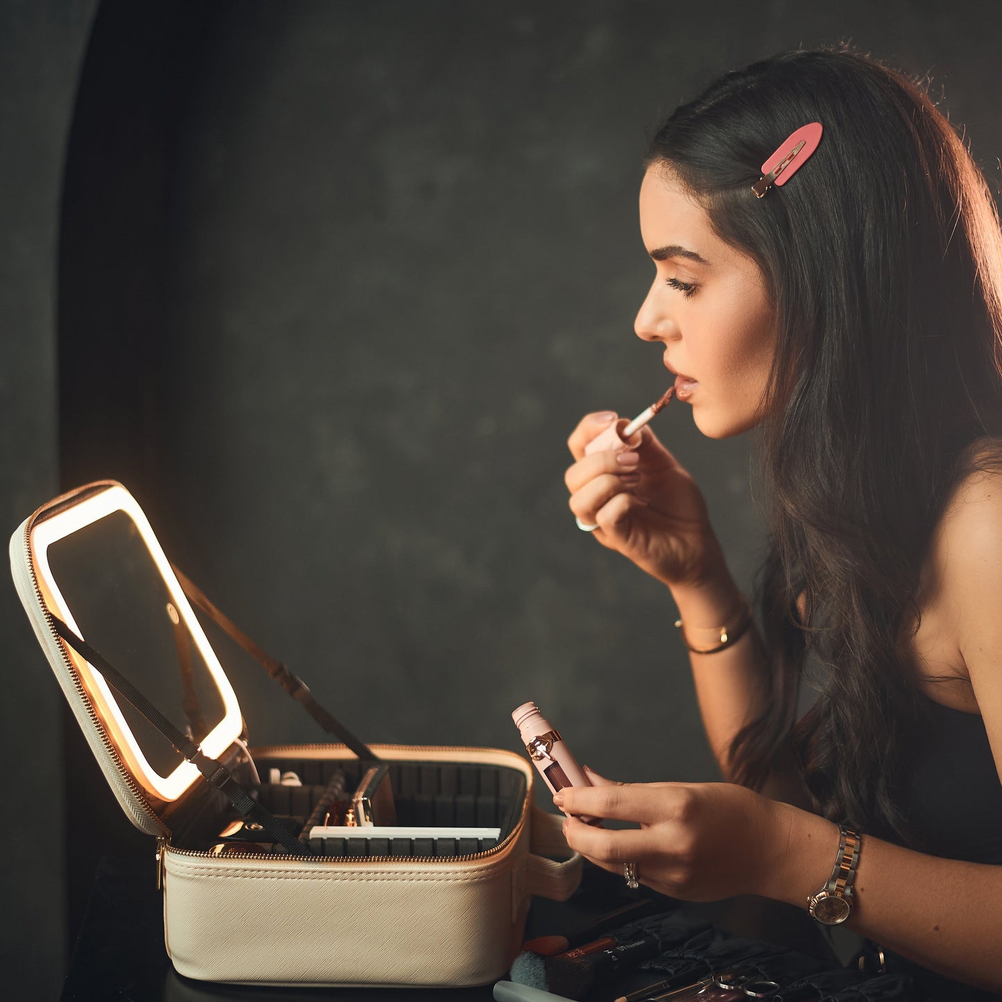 Easy Plus Compact Makeup Bag | Free Removable Brush Holder